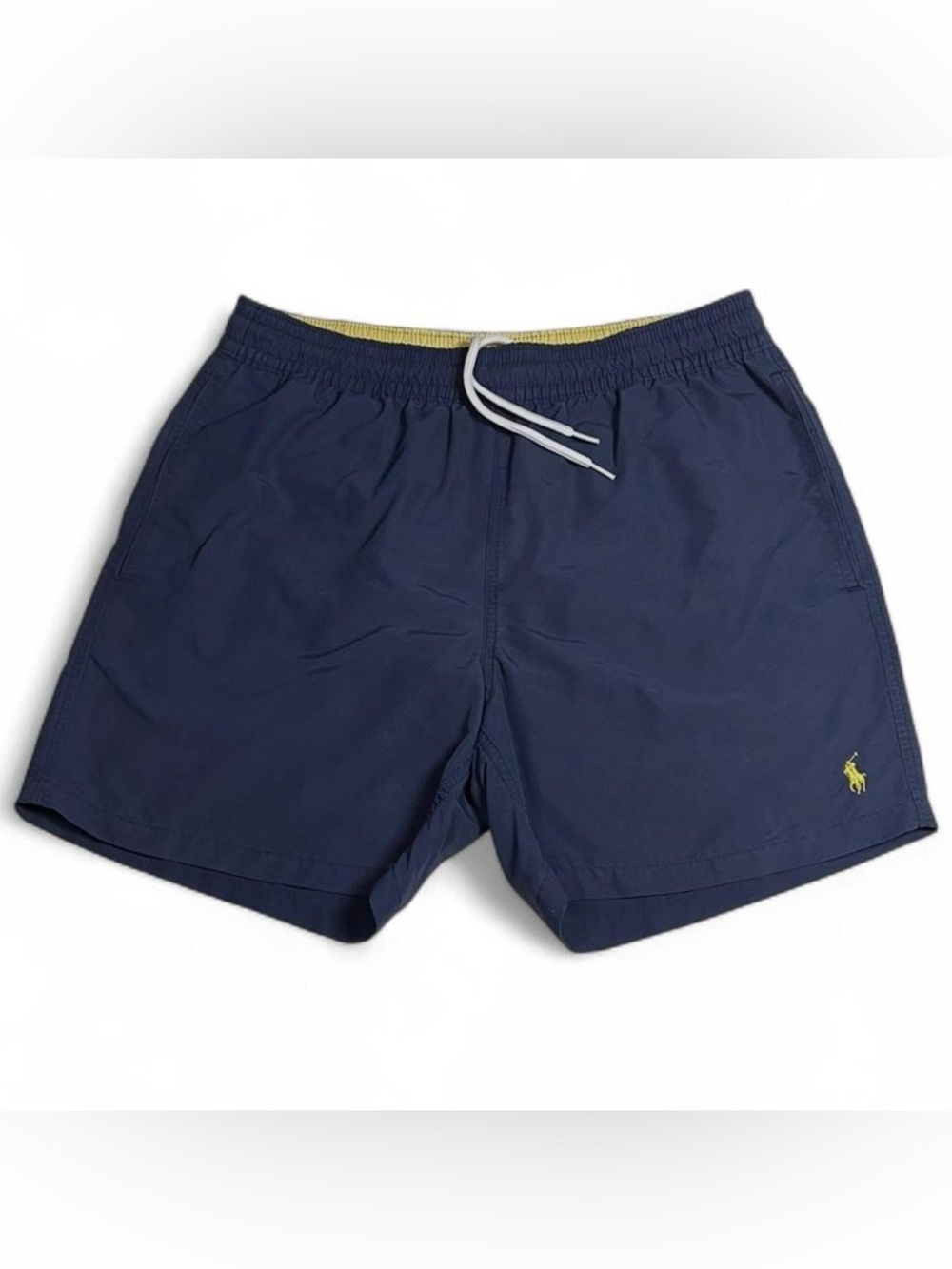 Polo Ralph Lauren Traveller Swim Shorts Navy Blue Trunks Men’s Size M Logo Mesh
